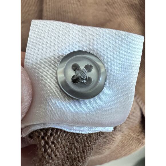 Mens Merino Wool Blend Sweater XXL Mocha Brown Polo Preppy Classic Minimalist - Picture 6 of 12